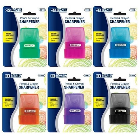 Bazic Products Bazic Single Side Hole Sharpener w/ Receptacle Pack of 24 1913